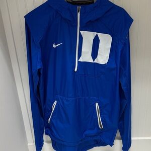 Unisex Nike Royal Blue Hooded Jacket with White Accents